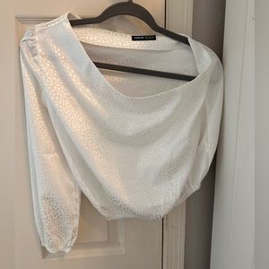 White off shoulder cheetah print